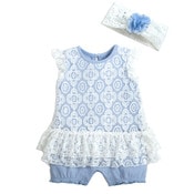 Wholesale - 2PC SET ROMPER WITH HEADBAND C/P 48, UPC: 191655147261